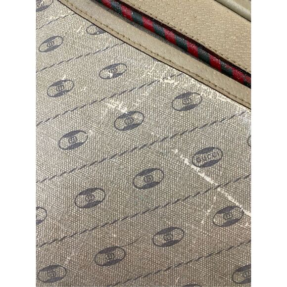 GUCCI Centennial Line Shoulder Bag GG PVC Leather White- VINTAGE PRELOVED FIXER - Picture 3 of 16